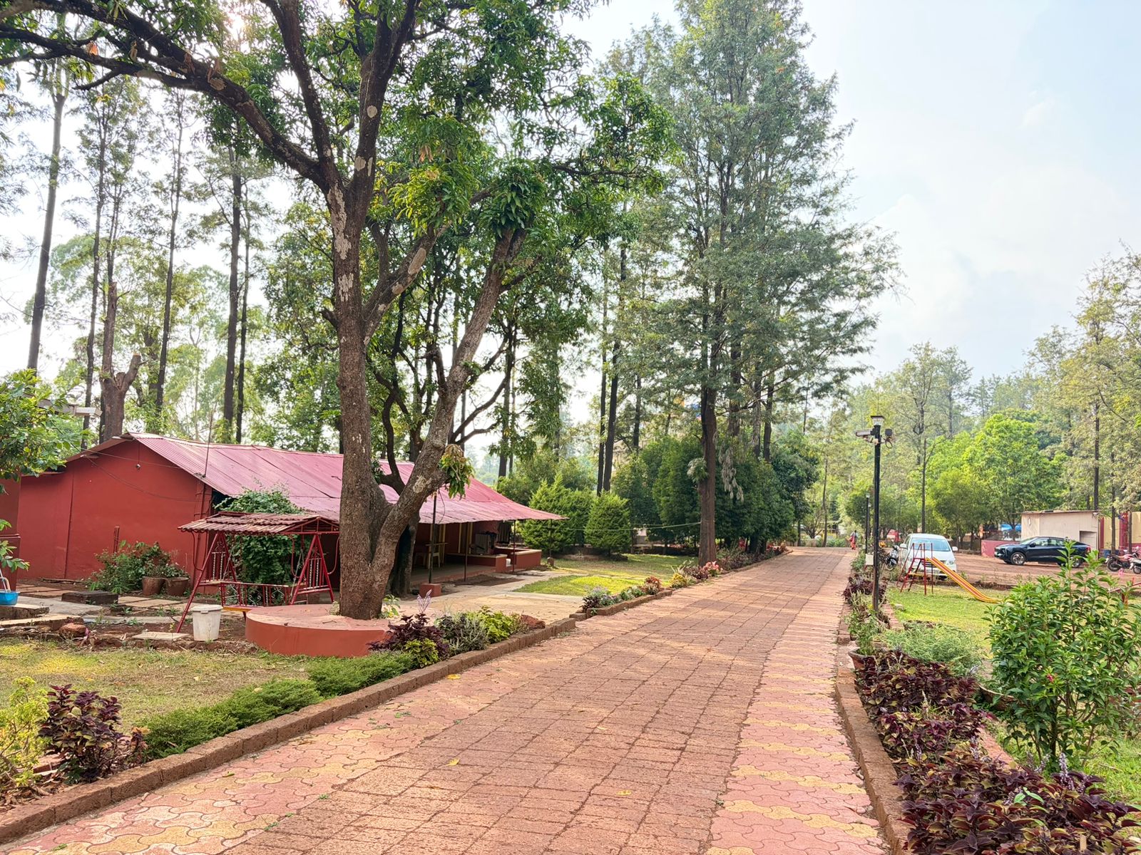 Villa walkway and gardens